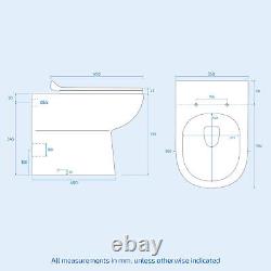 Nes Home Left Hand Black Handles Basin Vanity Unit With Tap, WC Unit & Toilet