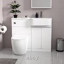 Nes Home RH Basin Cabinet WC Unit L Shape Bath BTW Toilet & Panel Screen Nes Home RH Basin Cabinet WC Unit L Shape Bath BTW Toilet & Panel Screen