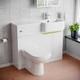 Nes Home Rh Basin Vanity Unit With Brushed Brass Handles, Wc Unit & Toilet