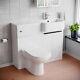 Nes Home Rh Freestanding Basin Vanity Unit With Black Handles, Wc Unit & Toilet