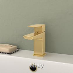 Nes Home Round Shower Bath Basin Vanity Toilet Set Brushed Brass Taps