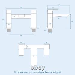 Nes Home Round Shower Bath Basin Vanity Toilet Set Brushed Brass Taps