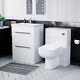 Nes Home White 1000 Mm Drawer Vanity Unit And Back To Wall Toilet With Wc Unit