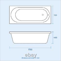 Nes Home White 500mm PVC 2 Doors Vanity WC Unit BTW Toilet and Bath Set