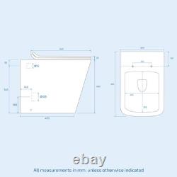 Nes Home White 500mm Vanity Basin Cabinet WC Unit & Square BTW Toilet