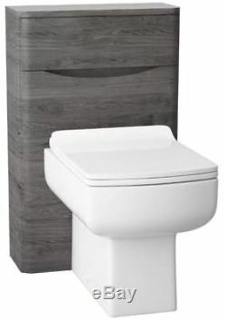 New Modern Bathroom Graphite Oak Furniture Storage Cabinets Sink Vanity Unit WC