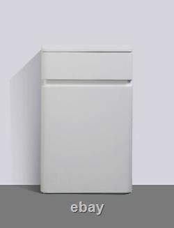 Newbold Gloss White Bathroom WC Toilet Unit Includes Concealed Cistern 50cm