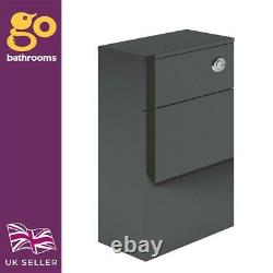 Newton Anthracite Bathroom WC Back To Wall Toilet Unit With Concealed Cistern
