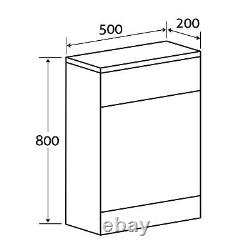 Newton Dark Wood Bathroom WC Back To Wall Toilet Unit With Concealed Cistern