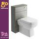 Newton Grey Oak Bathroom Wc Back To Wall Toilet Unit With Concealed Cistern