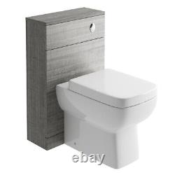Newton Grey Oak Bathroom WC Toilet Unit Concealed Cistern Housing