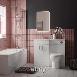 Nexus 1000 Basin Unit And Back To Wall Unit Gloss White DC12036 and DC12037