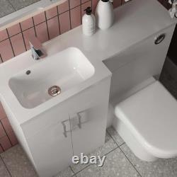 Nexus 1000 Basin Unit And Back To Wall Unit Gloss White DC12036 and DC12037