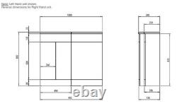 Nexus 1000 Basin Unit And Back To Wall Unit Gloss White DC12036 and DC12037