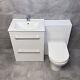 Nicky 1100mm Or 1300mm Bathroom Vanity Set Sink Basin + Wc Unit Inc Toilet White