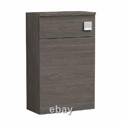 Nuie Arno Back to Wall WC Unit 500mm Wide Brown Grey Avola