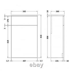 Nuie Arno Back to Wall WC Unit 500mm Wide Satin Green