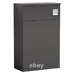 Nuie Arno Compact Back to Wall WC Unit 500mm W x 200mm D Gloss Grey