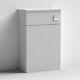 Nuie Arno Compact Back To Wall Wc Unit 500mm W X 200mm D Wide Gloss Grey Mist