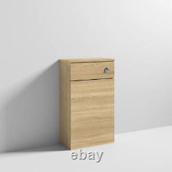 Nuie Athena 500mm Natural Oak Back to Wall WC Toilet Unit Modern Bathroom BTW