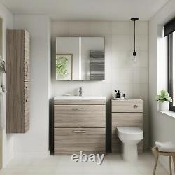 Nuie Athena Back to Wall WC Toilet Unit 500mm Wide Driftwood
