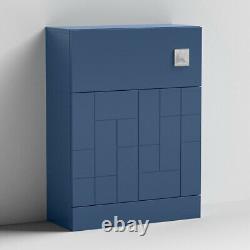 Nuie Blocks Back to Wall WC Unit 600mm Wide Satin Blue