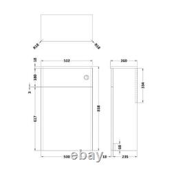 Nuie Classique Back to Wall WC Toilet Unit 500mm Wide Satin Anthracite