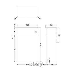 Nuie Classique Back to Wall WC Toilet Unit 500mm Wide Satin White