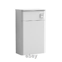 Nuie Core 500mm Modern Back to Wall WC Toilet Unit Gloss White Bathroom Cabinet