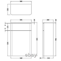 Nuie Core Back to Wall WC Toilet Unit 500mm Wide Satin Green