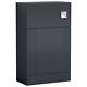 Nuie Deco Back To Wall Wc Unit 500mm Wide Satin Anthracite