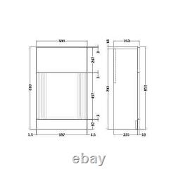 Nuie Deco Back to Wall WC Unit 500mm Wide Satin Anthracite FLT1441