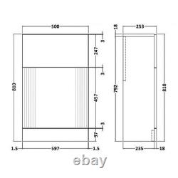 Nuie Deco Back to Wall WC Unit 500mm Wide Satin Blue