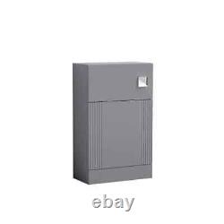 Nuie Deco Back to Wall WC Unit 500mm Wide Satin Grey FLT241