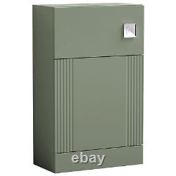 Nuie Deco Back to Wall WC Unit 500mm Wide Satin Reed Green
