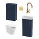 Nuie Juno 440mm Basin Vanity Unit Suite Wc, Back To Wall Toilet, Tap & Waste