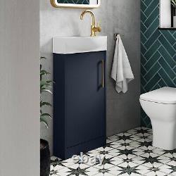 Nuie Juno 440mm Basin Vanity Unit Suite WC, Back to Wall Toilet, Tap & Waste