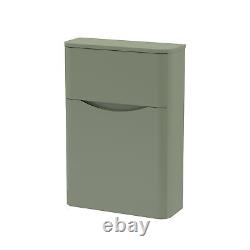 Nuie Lunar Back to Wall WC Toilet Unit 550mm Wide Satin Green
