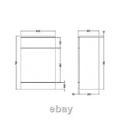 Nuie Mayford Back to Wall WC Toilet Unit 500mm Wide x 300mm Deep Gloss White