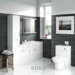 Nuie Mayford Back to Wall WC Toilet Unit 500mm Wide x 300mm Deep Gloss White