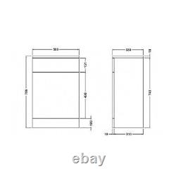 Nuie Mayford Back to Wall WC Toilet Unit 500mm Wide x 330mm Deep Gloss White