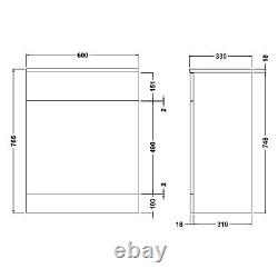 Nuie Mayford Back to Wall WC Toilet Unit 600x330mm Gloss White Modern Bathroom