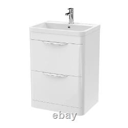Nuie Parade 1150mm Combination Basin Vanity WC Unit Back to Wall Toilet White