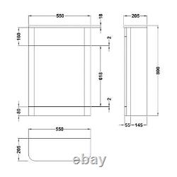 Nuie Parade Back to Wall WC Unit 550mm Wide Gloss White PMP141