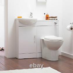Nuie Sienna Combination Furniture 400mm Vanity Unit 500mm WC Unit 1 Tap Hole