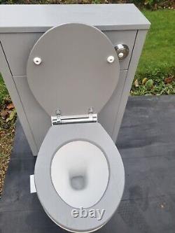 Old London 550mm WC Unit Storm Grey and back to wall toilet