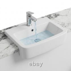 Oliver Oak 1500mm Fitted Bathroom Vanity Basin WC White Marble Worktop