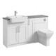 Oliver White Shaker 1400mm Fitted Bathroom Vanity Wc Slate Grey Worktop