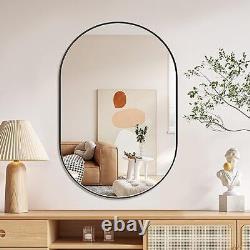 Oval Bathroom Mirror 36 x 24 Inch, Make Up Vanity Mirror, 24x36(1 pcs) Black