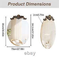 Oval Ornate Bathroom Mirror Wall Mounted Mirror Vanity Mirror Vintage Back Frame